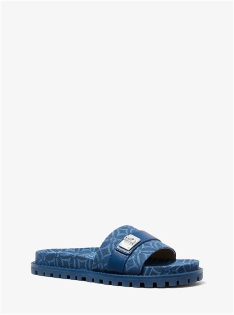 michael kors padma slide|Padma Signature Logo Slide Sandal .